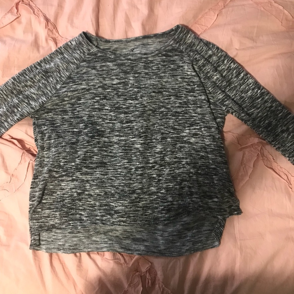 Gray crop top